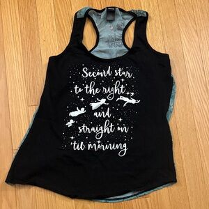Disney Peter Pan Black and White Women's Tank Top